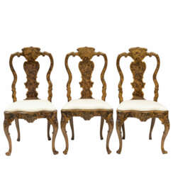 A set of five chairs. Abraham Roentgen manufactory (1711 Mülheim am Rhein - 1793 Herrnhut), Neuwied, circa 1755