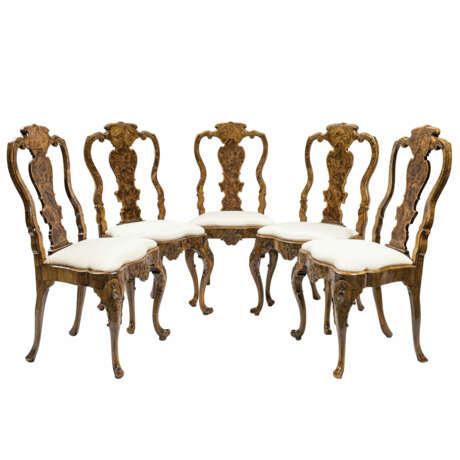 A set of five chairs. Abraham Roentgen manufactory (1711 Mülheim am Rhein - 1793 Herrnhut), Neuwied, circa 1755 - photo 7