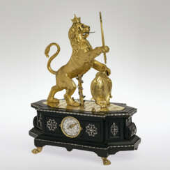 A figural clock with "Bavarian lion" automaton. South German (Augsburg?), circa 1627