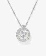 Pendants. An exquisite classic entourage-like pendant decorated with a brilliant-cut diamond. Belgium, ANTWERP ATELIERS