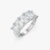 A cocktail ring decorated with 5 exquisite LAB GROWN diamonds in emerald cut. Belgium, ANTWERP ATELIERS - photo 1