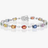 A classic bracelet with multi-coloured sapphires. Germany - photo 1