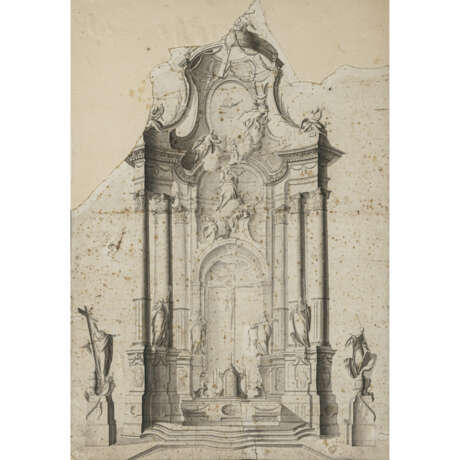 Johann Georg Dirr. Entwurf zu einem achtsäuligen Hochaltar für das Salemer Münster - Foto 1