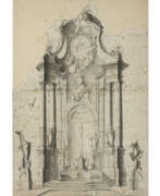 Иоганн Георг Дирр. Johann Georg Dirr. Sketch for an eight-column high altar for the Salem Minster