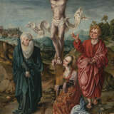 Flämisch (?) um 1520. Triptychon mit der Kreuzigung Christi - Foto 3
