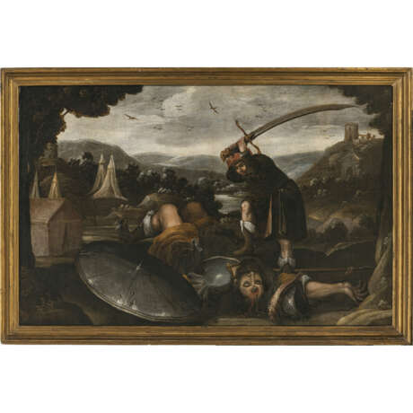 Italo-Flämisch 17th century. David beheads Goliath - фото 2