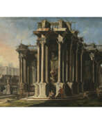 Gennaro Greco. Gennaro Greco, gen. Mascacotta, zugeschrieben. Ruin landscape with figures
