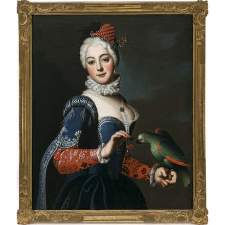 Ludwig Steiner, zugeschrieben war tätig in Wien. Young lady with parrot - photo 2