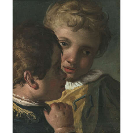 Venezianisch (Art des Giovanni Battista Tiepolo, 1696 Venedig - 1770 Madrid) 18. Jh.. Zwei Knaben - Foto 1