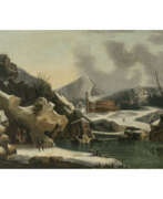 Francesco Foschi. Francesco Foschi, zugeschrieben. Phantastische winterliche Gebirgslandschaft mit antiken Ruinen.