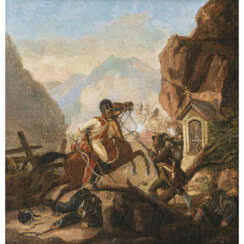 Johann Baptist Pflug, zugeschrieben. Szene aus dem Tiroler Befreiungskrieg