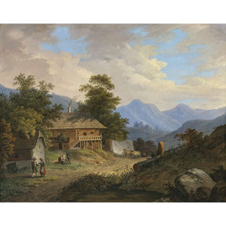 Matthias Rudolph Toma. Mountain landscape with farm - фото 1