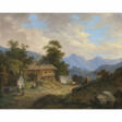 Matthias Rudolph Toma. Mountain landscape with farm - Auction Items