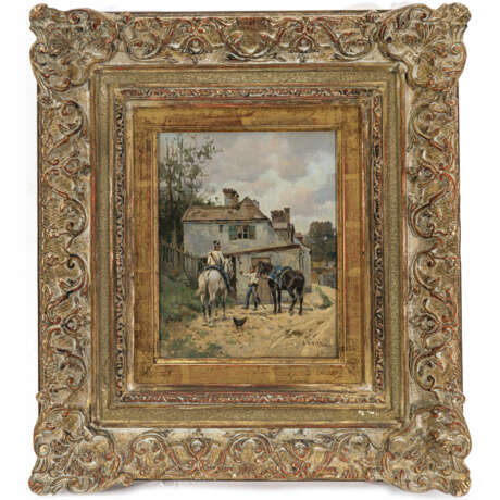 Wilhelm Velten. Soldiers in front of a house - photo 2