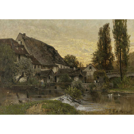 Karl Buchholz, zugeschrieben. Mill by the river - photo 1