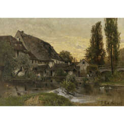 Karl Buchholz, zugeschrieben. Mill by the river