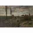 Józef Rapacki, zugeschrieben. Autumnal country road with cart and figures - Auction prices