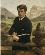 Франц фон Дефреггер. Franz von Defregger. Painting student on the alp