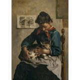Hugo Oehmichen. Girl with cat - фото 1