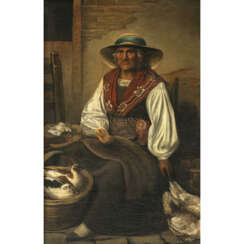 Italien 19th century. Poultry dealer