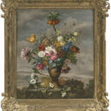 Österreich (?) 1st half of the 19th century. Still life with flowers and fruit in front of a landscape view - photo 2