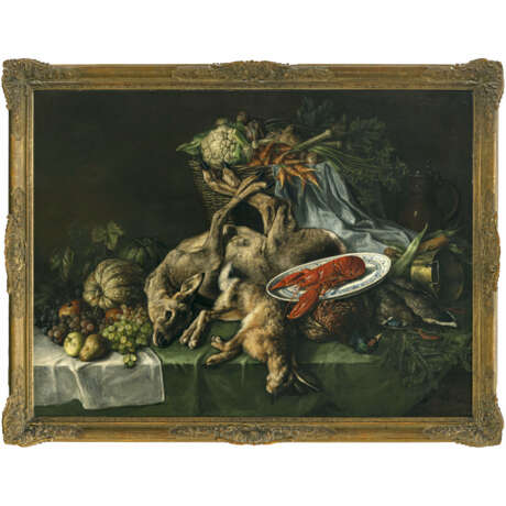 Friedrich van den Daele. Kitchen still life with lobster, hunted game and fruit - фото 2