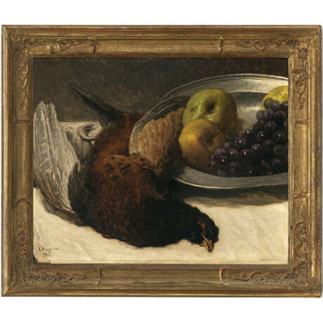 Albert Stagura. Still life with apples, grapes and partridge - photo 2