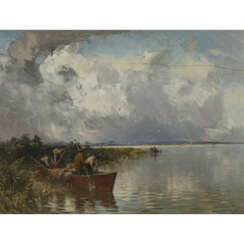 Josef Wopfner. Fishing boat on the shore
