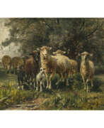 Friedrich Otto Gebler. Otto Gebler. Flock of sheep at the edge of the forest