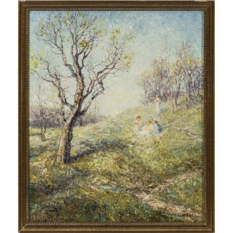 Otto Pippel. Children in spring landscape - photo 2