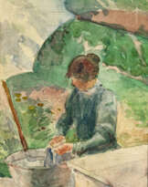 Hippolyte Petitjean. Femme lessivant (laundress)