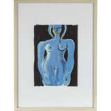 Elvira Bach. Female nude in blue. 1993 - фото 2