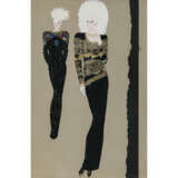 Michael Meyring. Two fashion drawings / Parisian couture. 1990s - photo 1