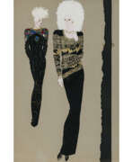 Михель Мейринг. Michael Meyring. Two fashion drawings / Parisian couture. 1990s