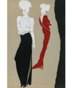 Michael Meyring. Michael Meyring. Two fashion drawings / Parisian couture. 1990s