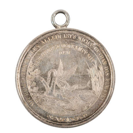 Konvolut mit Medaille Thema Jagd/Schützenwesen von 1862 "DEM VERDIENSTE", gefasst mit Öse, - Foto 5