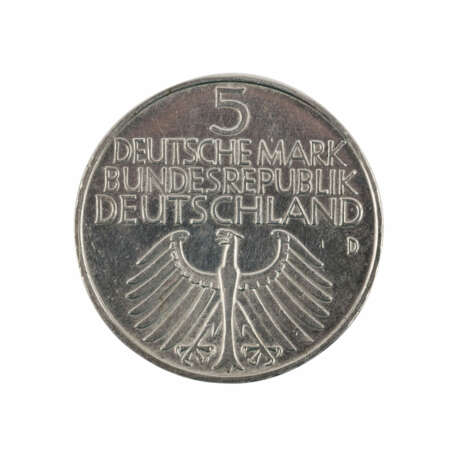 BRD - 5 Deutsche Mark 1952 D Germanisches - фото 1