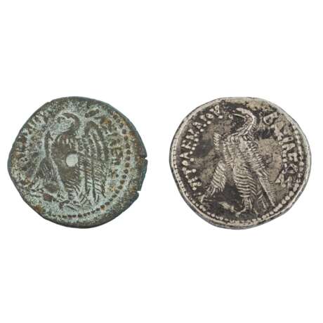 Antike, Ägypten - Ptolemaios IV., 2 Münzen, - Foto 2