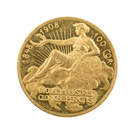 Selten! Österreich/GOLD - 100 Kronen 1908 - photo 1