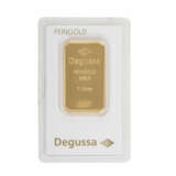 GOLDbarren - 1 Unze GOLD fein, Goldbarren geprägt, Hersteller Degussa, - photo 1