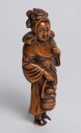 Holz-Netsuke von Mitsunobu - Foto 6