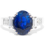 Ceylon-Saphir-Diamant-Ring - фото 1