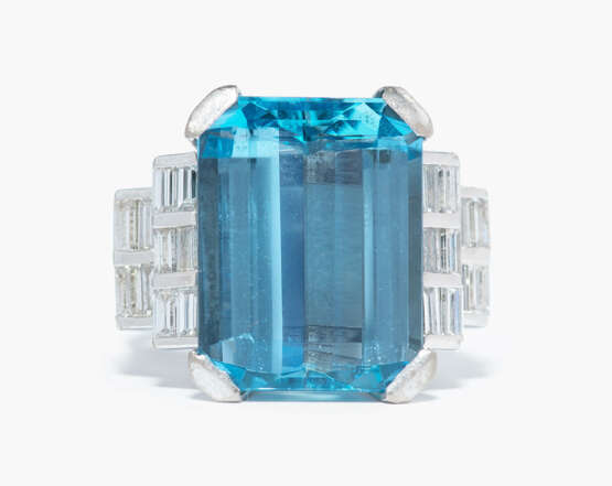 Aquamarin-Diamant-Ring - Foto 1