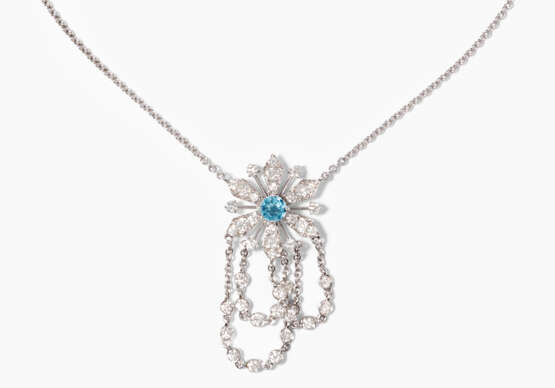 Aquamarin-Brillant-Collier - photo 1