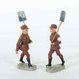 2 RAD-Soldaten Elastolin, 2 RAD-Soldaten im Marsch mit Spate… - photo 1
