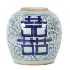 Ingwertopf im Blau-weiß-Dekor China, um 1900, Porzellan, bau…