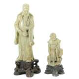 2 Specksteinfiguren China, zwei aus Stein geschnittene Figur… - Foto 1
