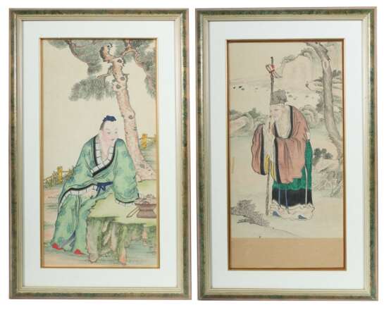 Zwei Schriftrollenfragmente Japan/China, Quing-Dynastie, Tus… - photo 1