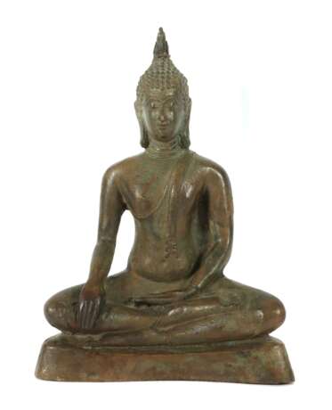 Sitzender Buddha Thailand, Bronze/patiniert, Buddha Shakyamu… - photo 1