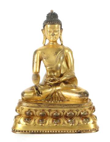 Buddha Ga-Youny Nepal/Tibet, wohl Mitte 20. Jh., Bronze, ver… - photo 1